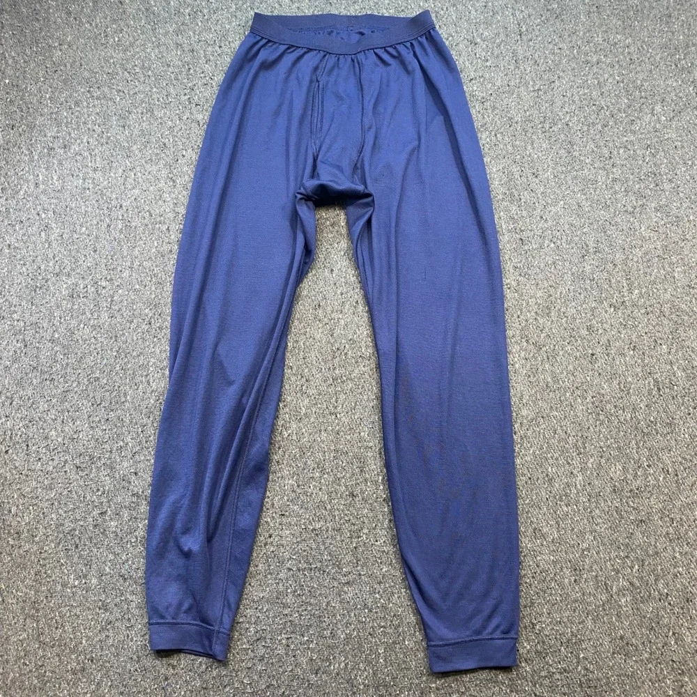 Patagonia Capilene Thermal Base Layer Pants Sz L Mens Navy Blue Made in USA Gorp